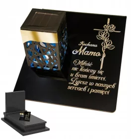   Lampion Solar Etern Pentru Mormânt cu LED - Lumină Sustenabilă și Personalizabilă