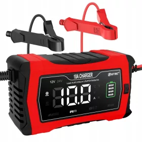   ÎNCĂRCĂTOR REDRESOR INTELIGENT Auto 10A LiFePO4 BATERIE LCD 12V 24V