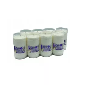   WEGA PREMIUM WP-6 Set de 8 lumânări parafinice cu durată de ardere de 5 zile, 14cm