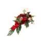 Compoziție Florală pentru Plăcuța de Mormânt cu Inimă și Cruciuliță