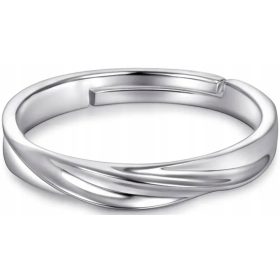    Inel elegant pentru bărbați, argint, reglabil, minimalist modern