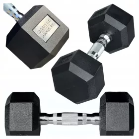  Haltere fixe acoperite/cauciucate DUMBS-COM-PL 1x 10 kg