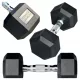  Haltere fixe acoperite/cauciucate DUMBS-COM-PL 1x 10 kg