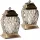 Set 2 Lumânări Elegante pentru Mormânt, Decorative, Aurii cu Motiv Floral