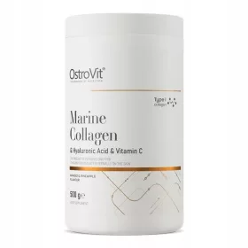   Supliment Alimentar cu Colagen Marin, Acid Hialuronic și Vitamina C, Gust de Mango și Ananas, 500g