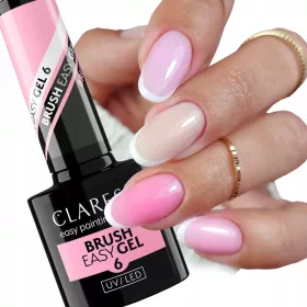    Claresa Gel intr-o sticla cu pensula Brush easy gel 6 roz mediu