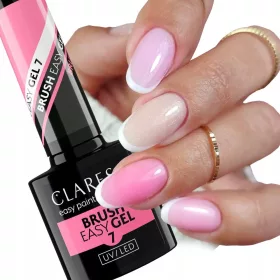    Claresa Gel in sticla cu pensula Brush easy gel 7 roz inchis