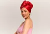 Turban reversibil pentru păr GLOV de culoare roșie