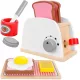  Set toaster din lemn + accesorii cu accesorii ca cadou pentru copii