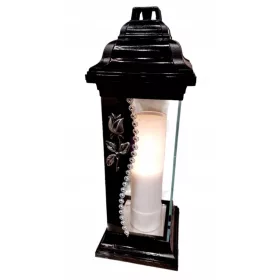 Lumânare Comemorativă Artistică Negru cu Argintiu 40 cm