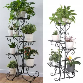   Suport Metalic pentru Plante cu 5 Nivele - Stil European, Ideal Pentru Orice Spațiu