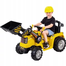    Excavator electric pentru copii, motor 2x 25W, telecomanda, LED, frana 12v