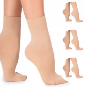   Șosete din microfibră Fenome BEIGE 3-PACK 60 DEN, opace, mate, fără presiune
