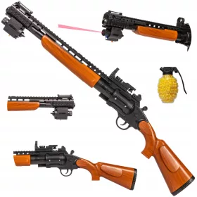    REVOLVER PENTRU MINGE PLASTIC PISTOL PUSCĂ CU ARMA IMITATĂ LASER