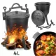  Oala de vanatoare ghiveci din fonta fripturi maghiare 4L pentru GRIL DE CAMPFIRE