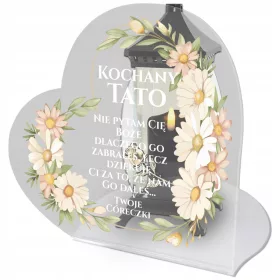   Statuetă Memorială Personalizabilă pentru Mormânt cu Inimă și Frunze