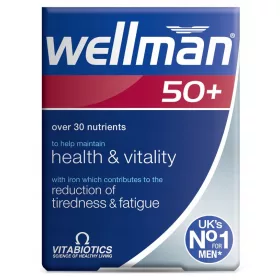   Wellman 50+ pentru bărbați, 30 tablete - Supliment alimentar fără gluten