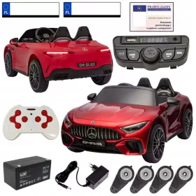  Mașină cu baterie Mercedes AMG SL63, vopsită în roșu