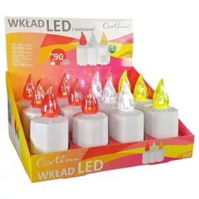   Set de Lumânări LED CORTINA MELIUS în 3 Culori cu Baterii Incluse - 12 Bucăți