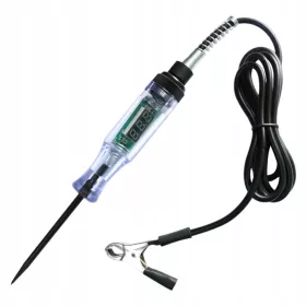    Tester de circuit cu afișaj digital și indicator luminos, negru