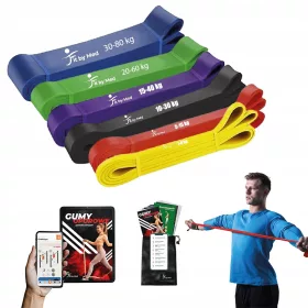    SET DE 6 BANDE DE REZISTENȚĂ LA EFORȚII POWERBAND benzi de fitness DE ÎNALTĂ CALITATE