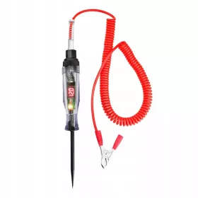    Tester de circuit digital automat cu cap lung de oțel, portabil, roșu, sârmă cu arc