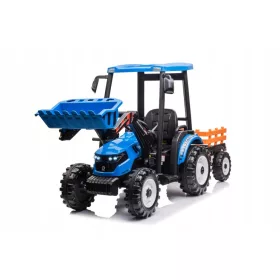    MEGA Tractor alimentat cu baterii pentru copii cu remorca D68 Albastru 24V
