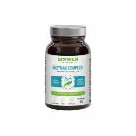   Complex Enzimatic Biowen EnzyMax+ cu Probiotice și Fibre Naturale, 90 Capsule