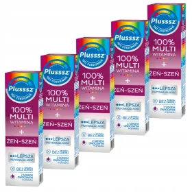   Plusssz 100% Multiwitamina + Żeń-Szeń - 20 tablete efervescente, Supliment alimentar