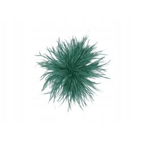  Brosa din pene de strut marabou, ac rochie verde sticla