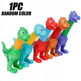    Variabil Distracție Dinozaur Dinozaur Tub Telescopic Jucării Puzzle Copii Stretch Colo