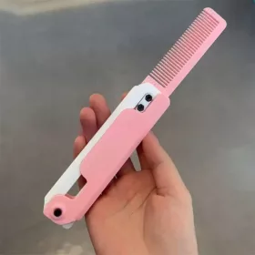    Imprimare 3D Gravity Knife Cub Mic Ridiche Pieptene Folding Shrink Pieptene Pet Com