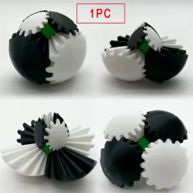   3D Printed Gear Ball Cube Figeting Toy Kid Stres Relief Masa Jucărie Desktop