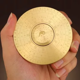    Chinezesc Tai Chi Fidget Spinner Metal Anti Stres Jucării Anxietate Adulti Copii C