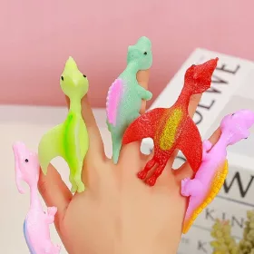    1-4 buc Jucării de perete lipicioase cu dinozaur cu catapultă cu degete creative pentru Adu