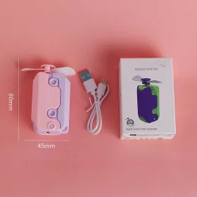    Vânzare fierbinte 3D imprimat morcov cuțit ventilator mini portabil de răcire reîncărcabil