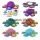  Jucării amuzante Fidget Octopus Spinning Top Vent Gyro Three Expression Fidget Sp