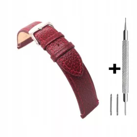    Curea din piele burgundy 16 mm DILOY 86.16.04 + unealta GRATUITA