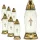 Lumânări de cimitir din sticlă cu suport, 28 cm, set de 7 bucăți