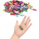  Dibluri din lemn miniatural 100 buc. Clipuri colorate 3,5 cm, 10 culori