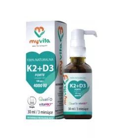   Supliment MyVita Vitamine K2 + D3 FORTE, 100 mcg + 4000 IU, 30 ml