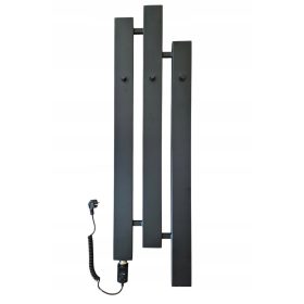    Încălzitor electric decorativ decorativ pentru baie SEKWANA 300W Negru + Umerașe