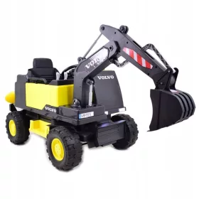    MEGA EXCAVATOR ALIMENTAT DE BATERIE VOLVO, ELECTRICITATE COMPLETA, TELECOMANDA + 2 PISCINE BILE