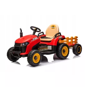    TRACTOR BATERIE PENTRU COPII BBH-030 CU REMORCĂ LUMINI LED COMANDĂ LA DISTANȚĂ