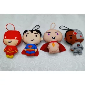  SUPER 4 mascote Superman, The Flash, Cyborg, Lulu