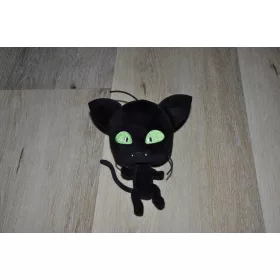  mascota de plus pisica neagra kwami Plagg Miraculous 18 cm