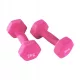  2x gantere de exercițiu Echipament de antrenament anti-alunecare Multifuncțional Home Pink