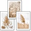 Set de 3 postere boho KMBpress #12 iarbă 50 × 70 cm