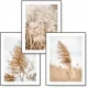 Set de 3 postere boho KMBpress #12 iarbă 50 × 70 cm