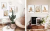 Set de 3 postere boho KMBpress #12 iarbă 50 × 70 cm